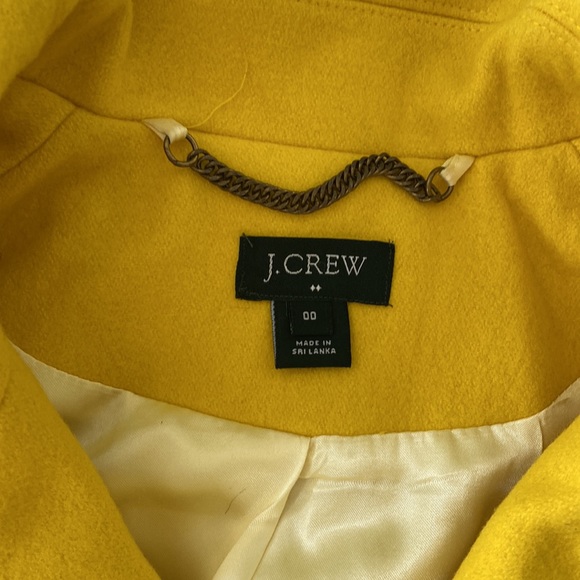 Jcrew yellow peacoat size 00 - Picture 2 of 7